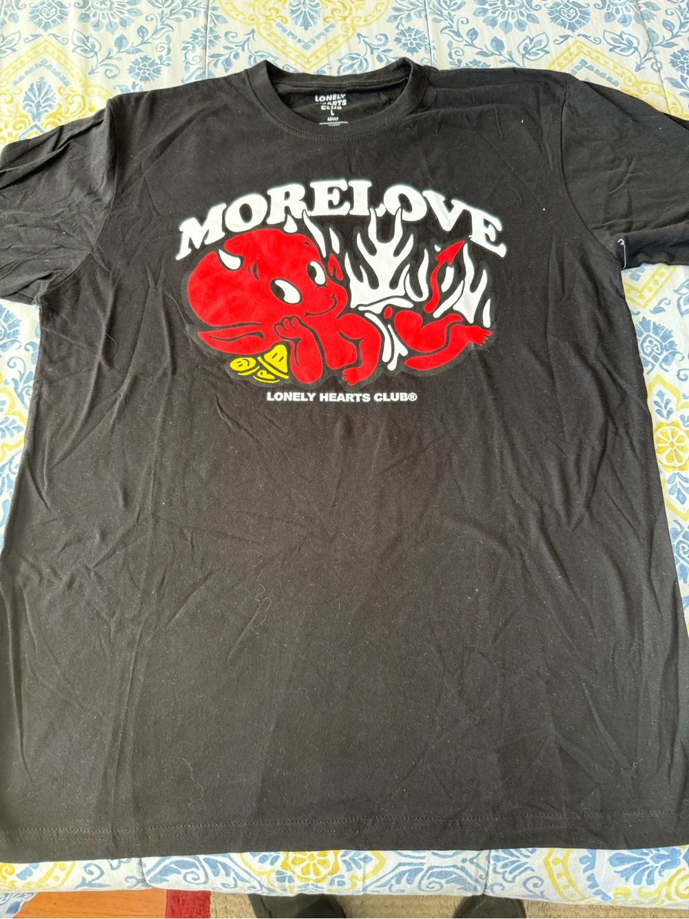Lonely Hearts Club Black Graphic Tee - White Print